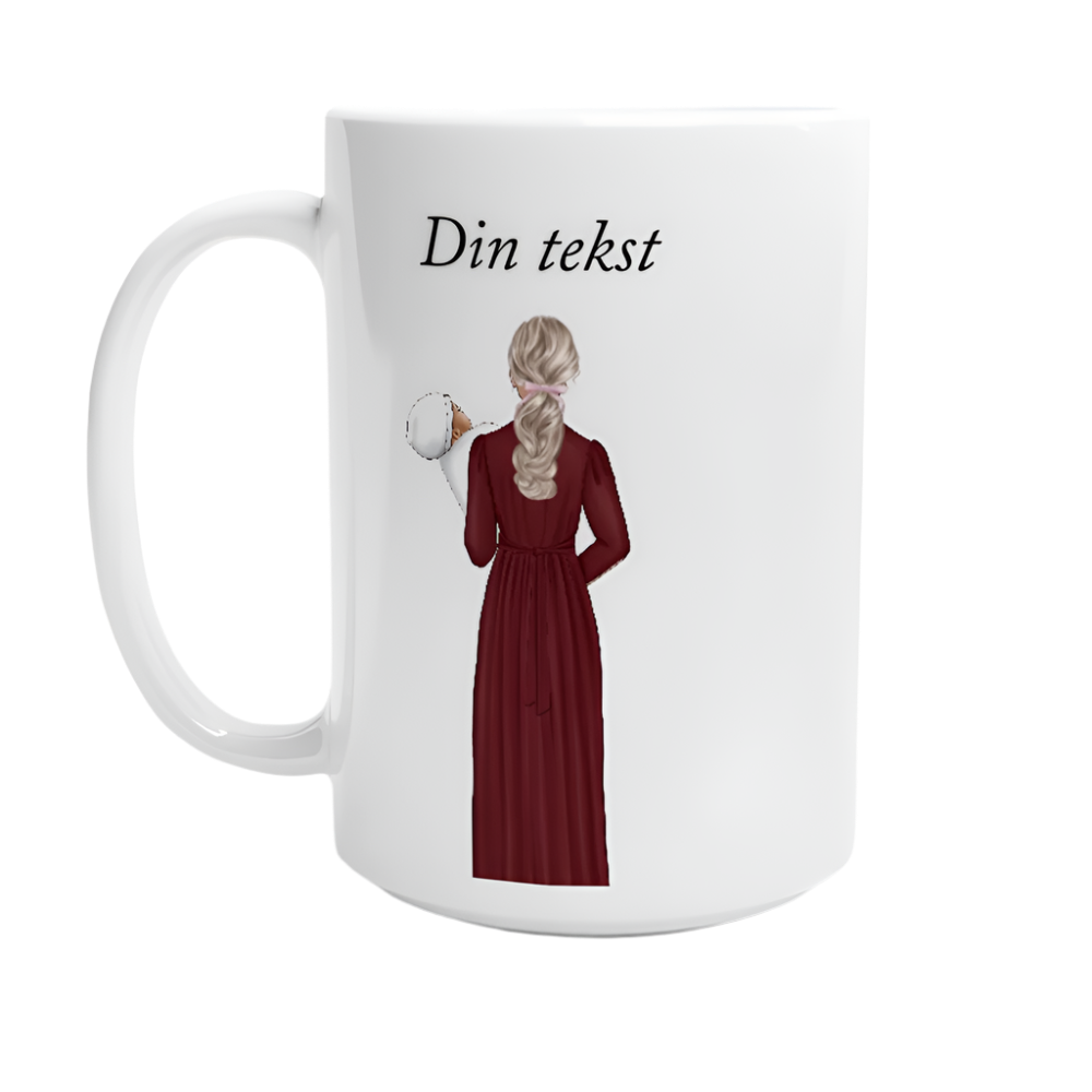 Hvitt keramikkrus – tilpasset for nyfødt (15 oz) - Trykk Uttrykk Print Material (Store description) #