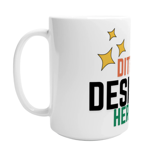 Hvitt keramikkrus - 15-oz - Trykk Uttrykk Print Material (Store description) #