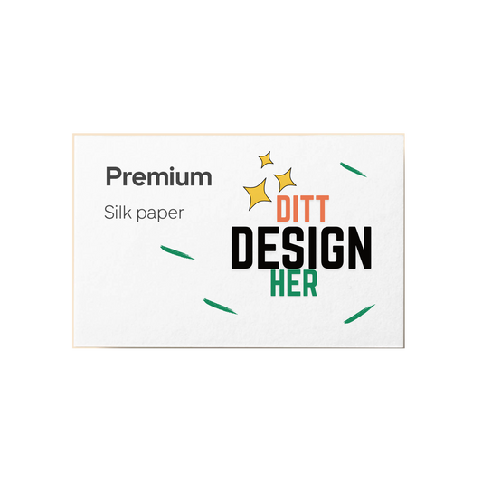 Premium silk papir - Trykk Uttrykk Print Material (Store description) #