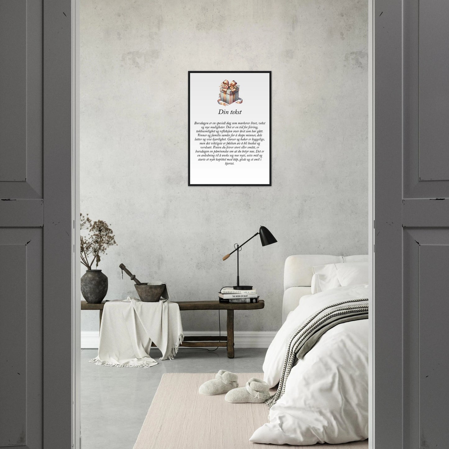 Tilpasset premium plakat i halvmatt papir med treramme – 95 bursdagsdesign - Trykk Uttrykk Print Material