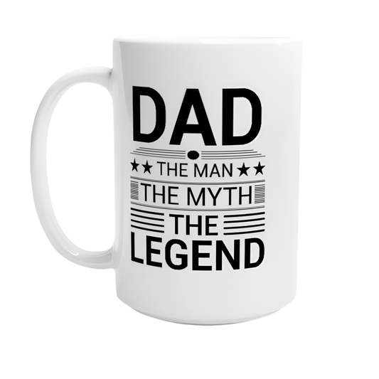 Hvit 15 oz keramikkopp – 6 farsdagsdesign - Trykk Uttrykk Print Material (Store description) #