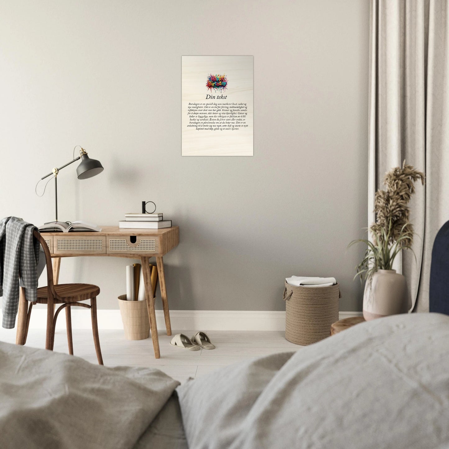 Tilpasset bilde på tre – 95 bursdagsdesign - Trykk Uttrykk Print Material