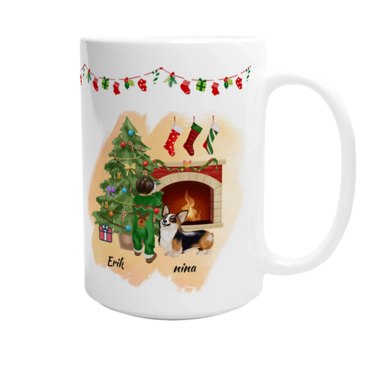 Personlig julekrus med forskjellige valpe- og babydesign - Trykk Uttrykk Print Material (Store description) #