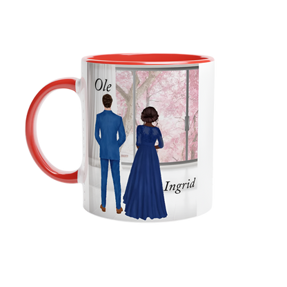 Tilpasset bryllups-keramikkkopp med farget innside - Trykk Uttrykk Print Material (Store description) #