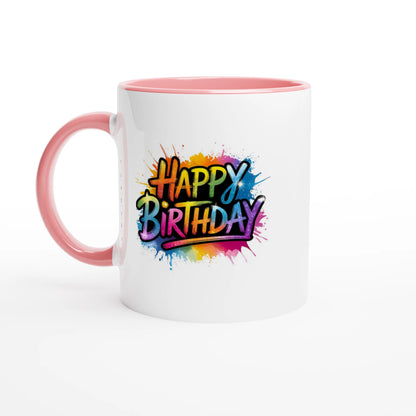 Keramikkkopp med farget innside – 95 bursdagsdesign  (11 oz) - Trykk Uttrykk Print Material