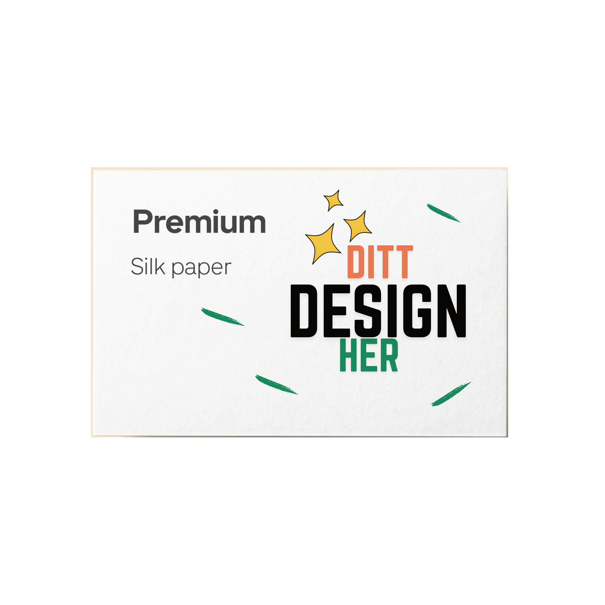 Premium silk papir - Trykk Uttrykk Print Material (Store description) #