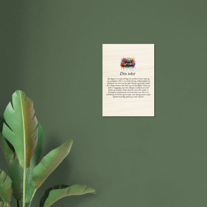 Tilpasset bilde på tre – 95 bursdagsdesign - Trykk Uttrykk Print Material
