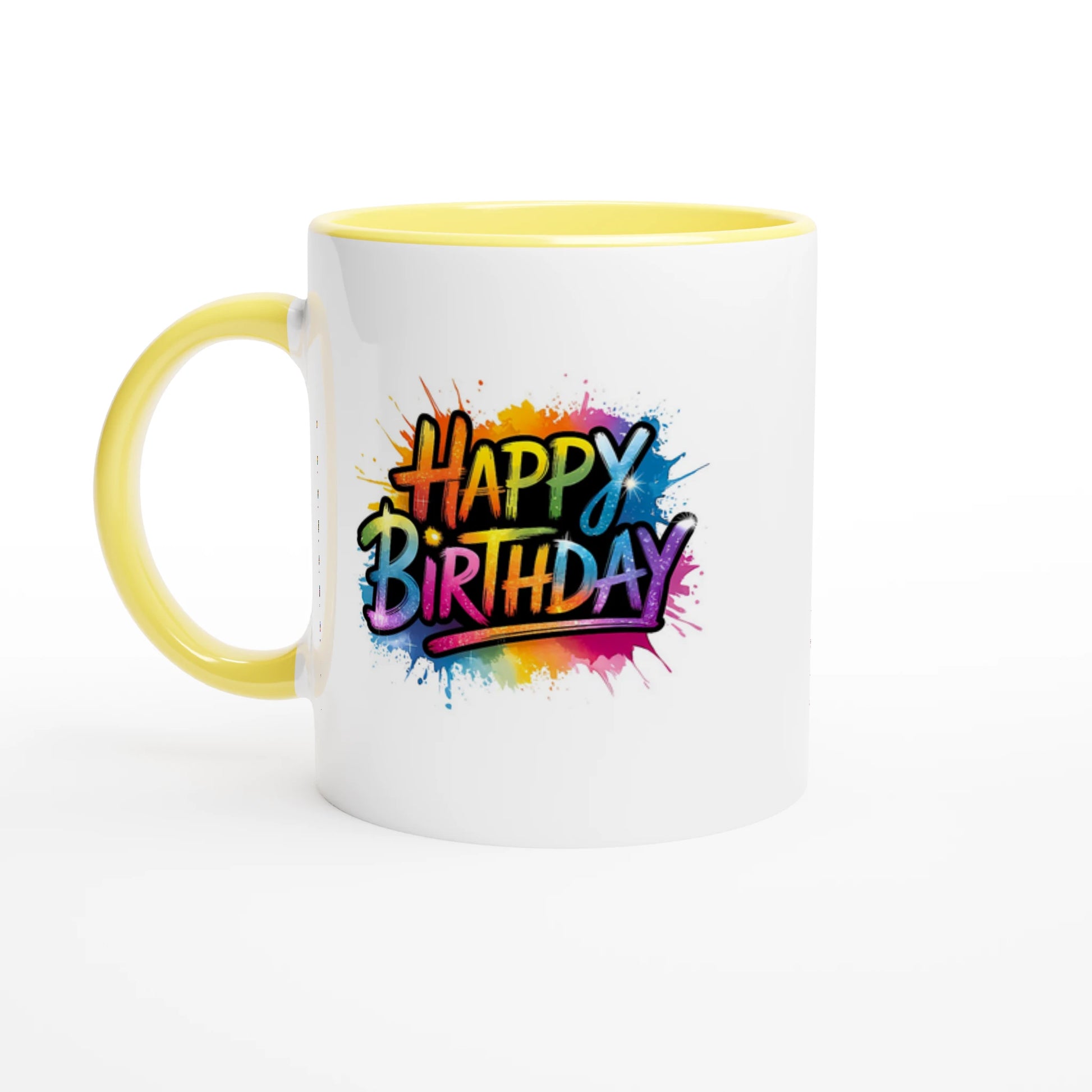 Keramikkkopp med farget innside – 95 bursdagsdesign  (11 oz) - Trykk Uttrykk Print Material