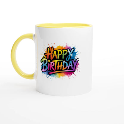Keramikkkopp med farget innside – 95 bursdagsdesign  (11 oz) - Trykk Uttrykk Print Material