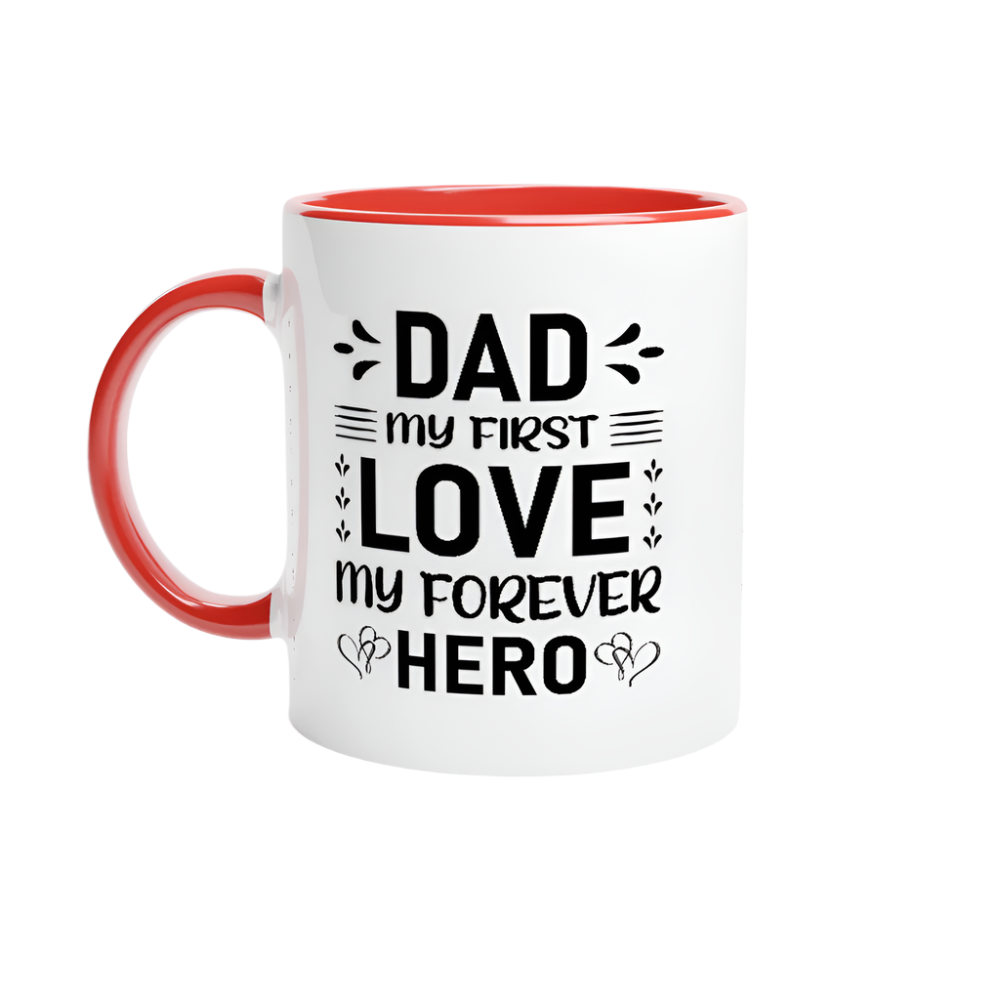 Keramikkopp med farget innside – 6 farsdagsdesign – 11 oz - Trykk Uttrykk Print Material (Store description) #
