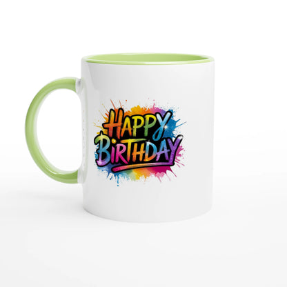 Keramikkkopp med farget innside – 95 bursdagsdesign  (11 oz) - Trykk Uttrykk Print Material